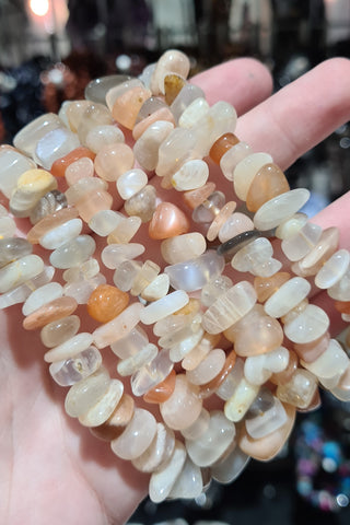 Indian Moonstone Large Chip Bracelets