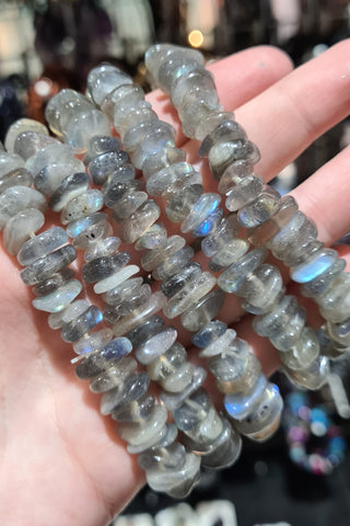 Labradorite (A Grade) Large Chip Bracelets