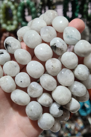 Rainbow Moonstone Tumbled Bracelets