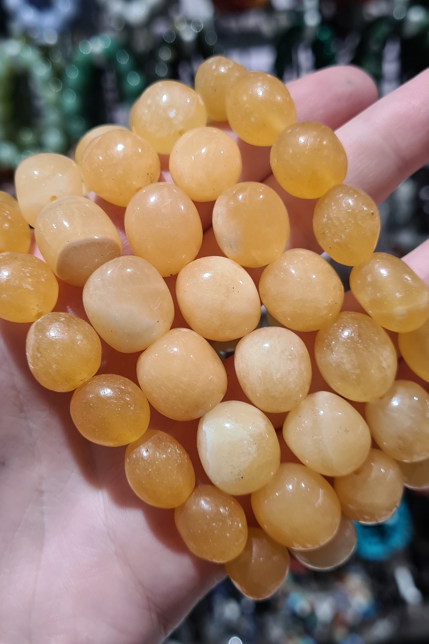 Orange Calcite Tumbled Bracelets