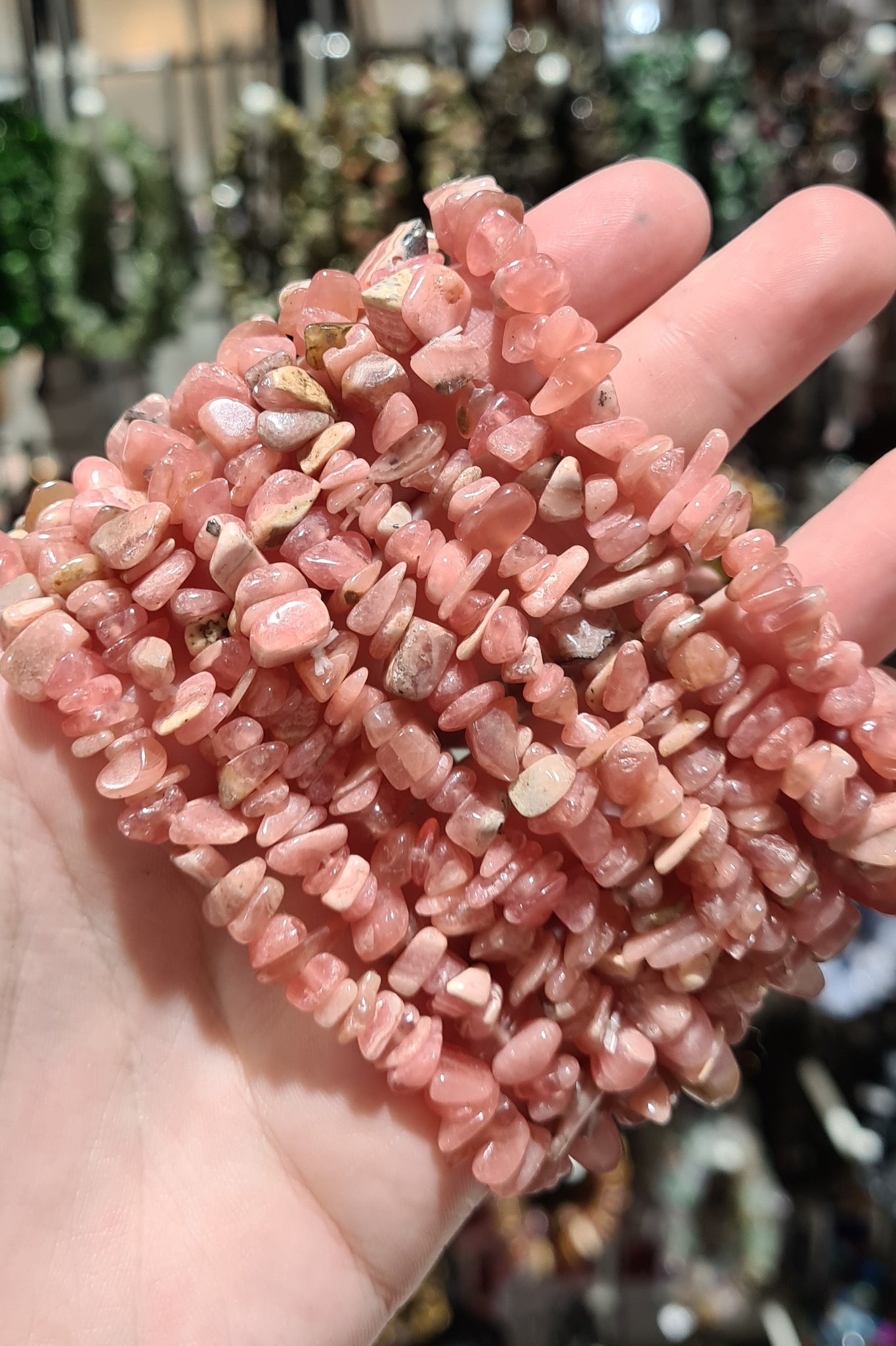 Rhodocrosite Chip Bracelets