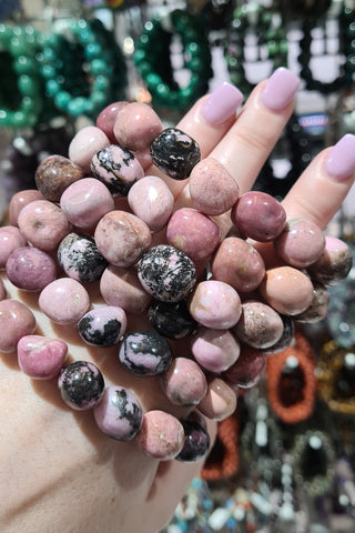 Rhodonite Tumbled Bracelets