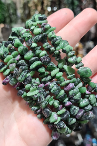 Ruby Zoisite Chip Bracelets