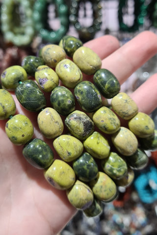 Serpentine & Stichtite Tumbled Bracelets