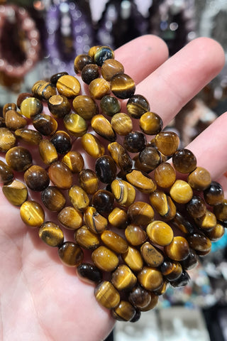 Gold Tigers Eye Small Tumbled Bracelets